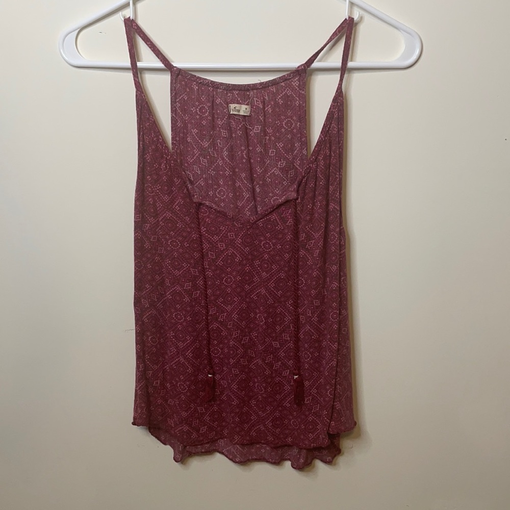 Pink tank with tassels